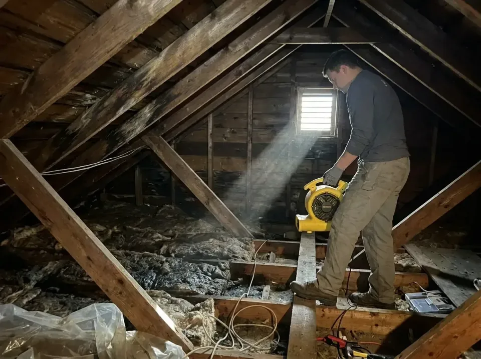 attic-water-damage-drying-proc-007 — frequently asked questions, Emergency Water Extraction & 24/7 Flood Response in Univers…
